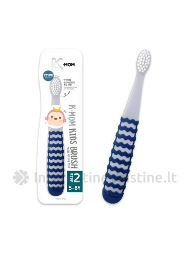 K-MOM dantų šepetėlių rinkinys (nuo 2-12m.) (mėlynas) | internetinevaistine.lt