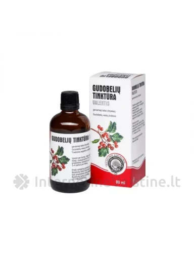 VALENTIS GUDOBELIŲ TINKTŪRA 1:10 geriamieji lašai (tirpalas) 80 ml | internetinevaistine.lt
