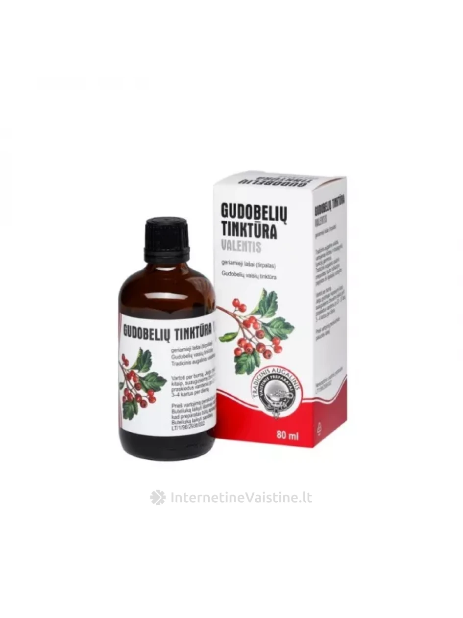 VALENTIS GUDOBELIŲ TINKTŪRA 1:10 geriamieji lašai (tirpalas) 80 ml | internetinevaistine.lt