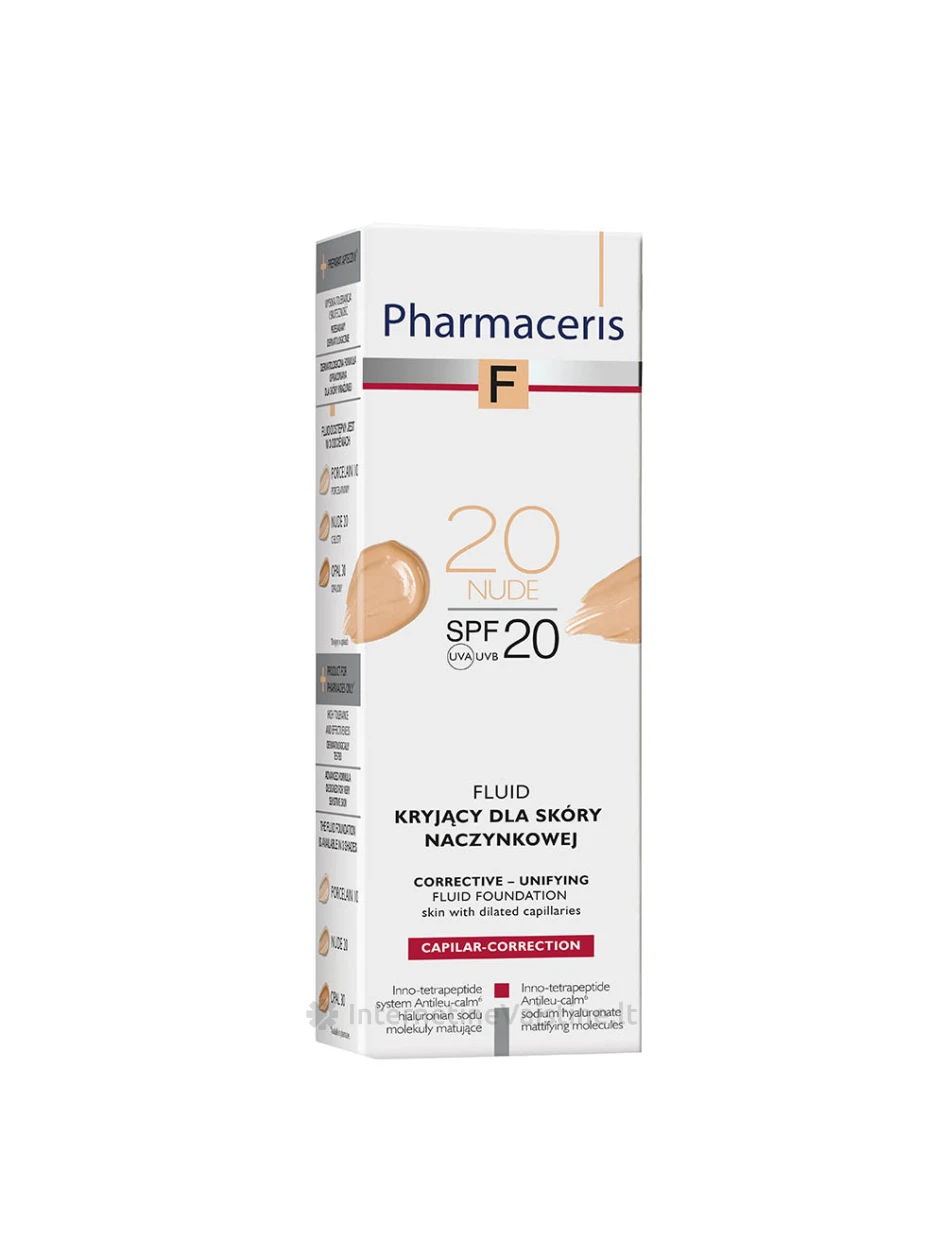 PHARMACERIS F,SPF20 (Nr.20) 30ml kapil. matomumą mažinanti pudra, N1 | internetinevaistine.lt