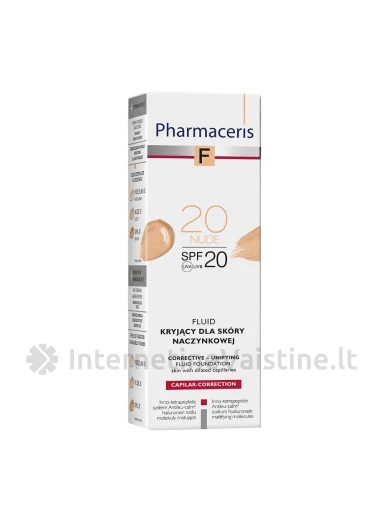 PHARMACERIS F,SPF20 (Nr.20) 30ml kapil. matomumą mažinanti pudra, N1 | internetinevaistine.lt