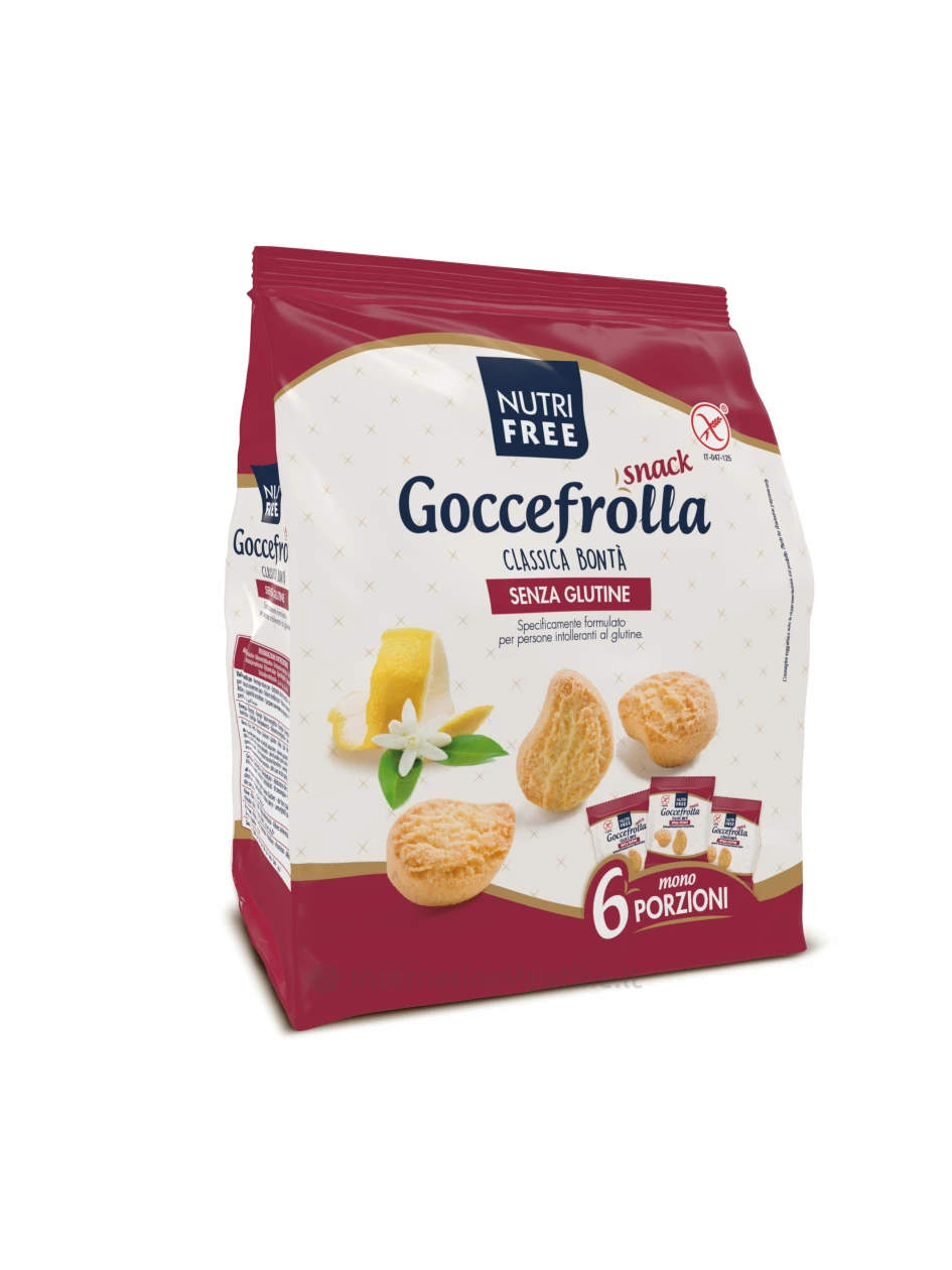 NUTRIFREE GOCCEFROLLA - citrinų skonio sausainiai be glitimo, 240g | internetinevaistine.lt