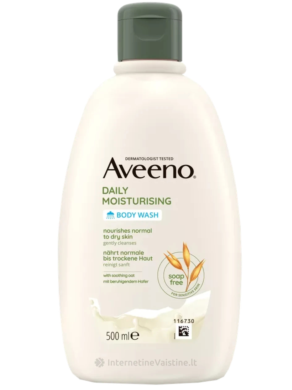 AVEENO Daily Moisturising drėkinantis kūno prausiklis, 500 ml, Vnt | internetinevaistine.lt
