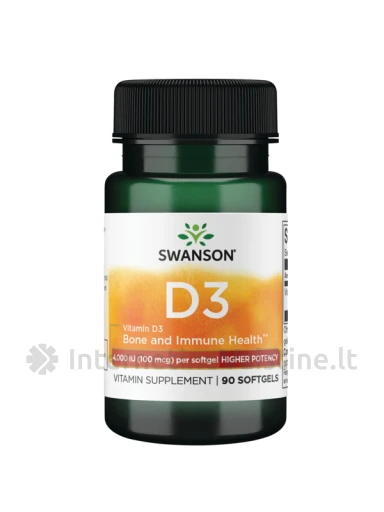 SWANSON VITAMINAS D3 4000TV kaps. N90 | internetinevaistine.lt