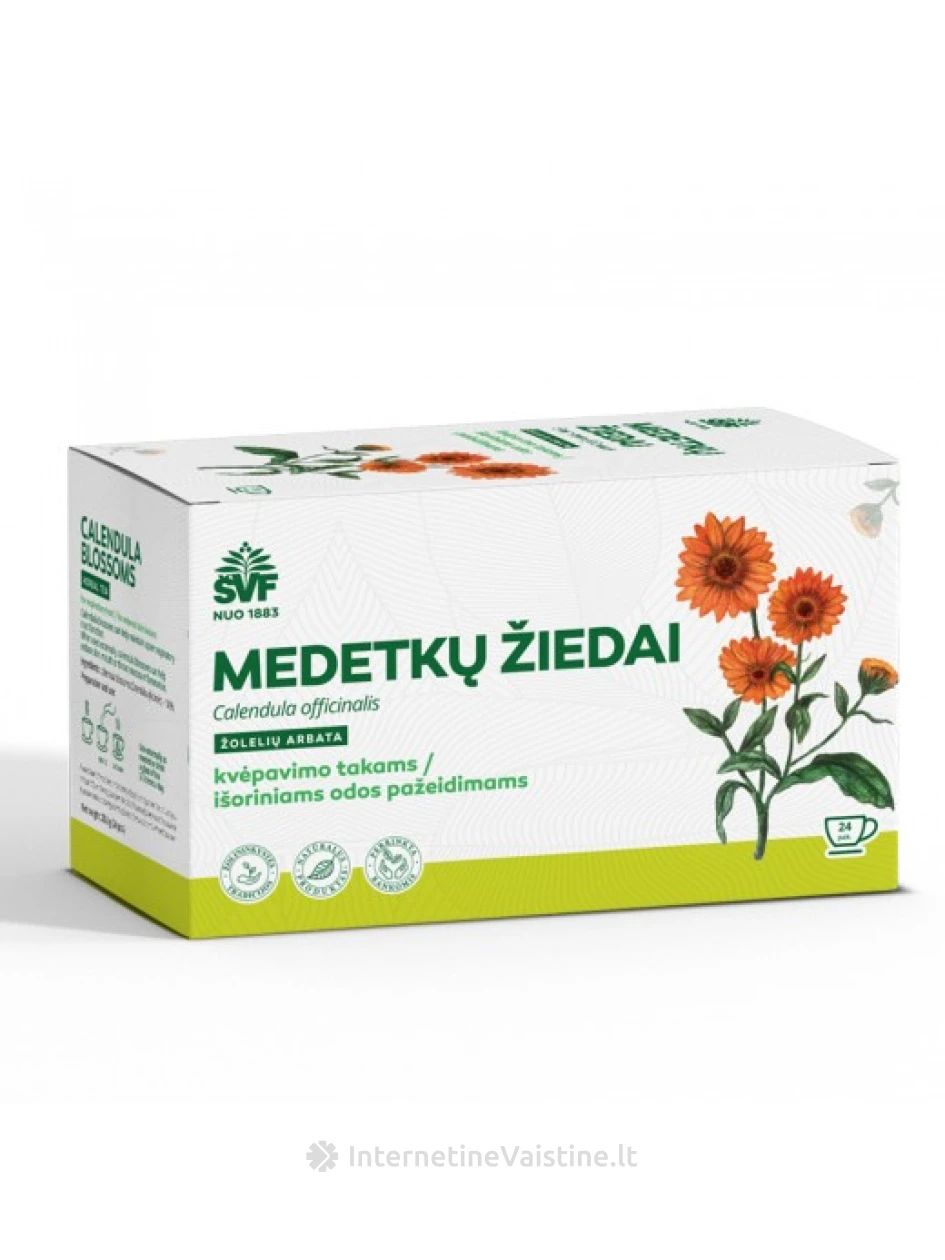ARBATA MEDETKŲ ŽIEDAI (CALENDULAE) 1.2G N24 | internetinevaistine.lt