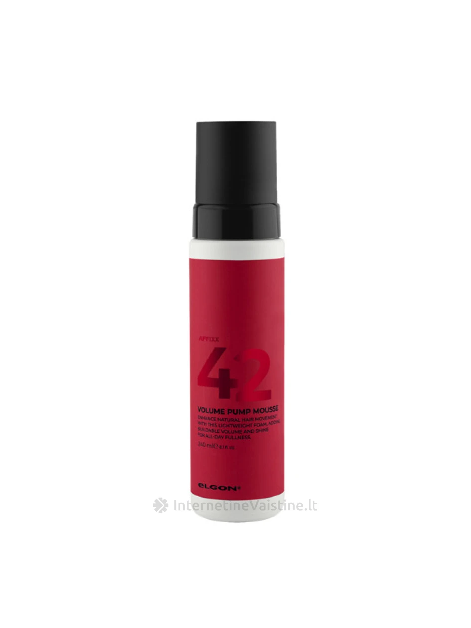 ELGON AFFIXX 42 VOLUME PUMP MOUSSE apimties suteikiančios putos plaukams, 240 ml | internetinevaistine.lt