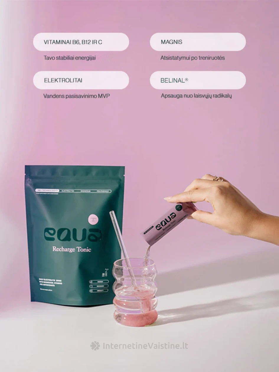 Elektrolitų gėrimas EQUA Spanguolių ir žaliųjų citrinų skonio, 20 paketėlių | internetinevaistine.lt