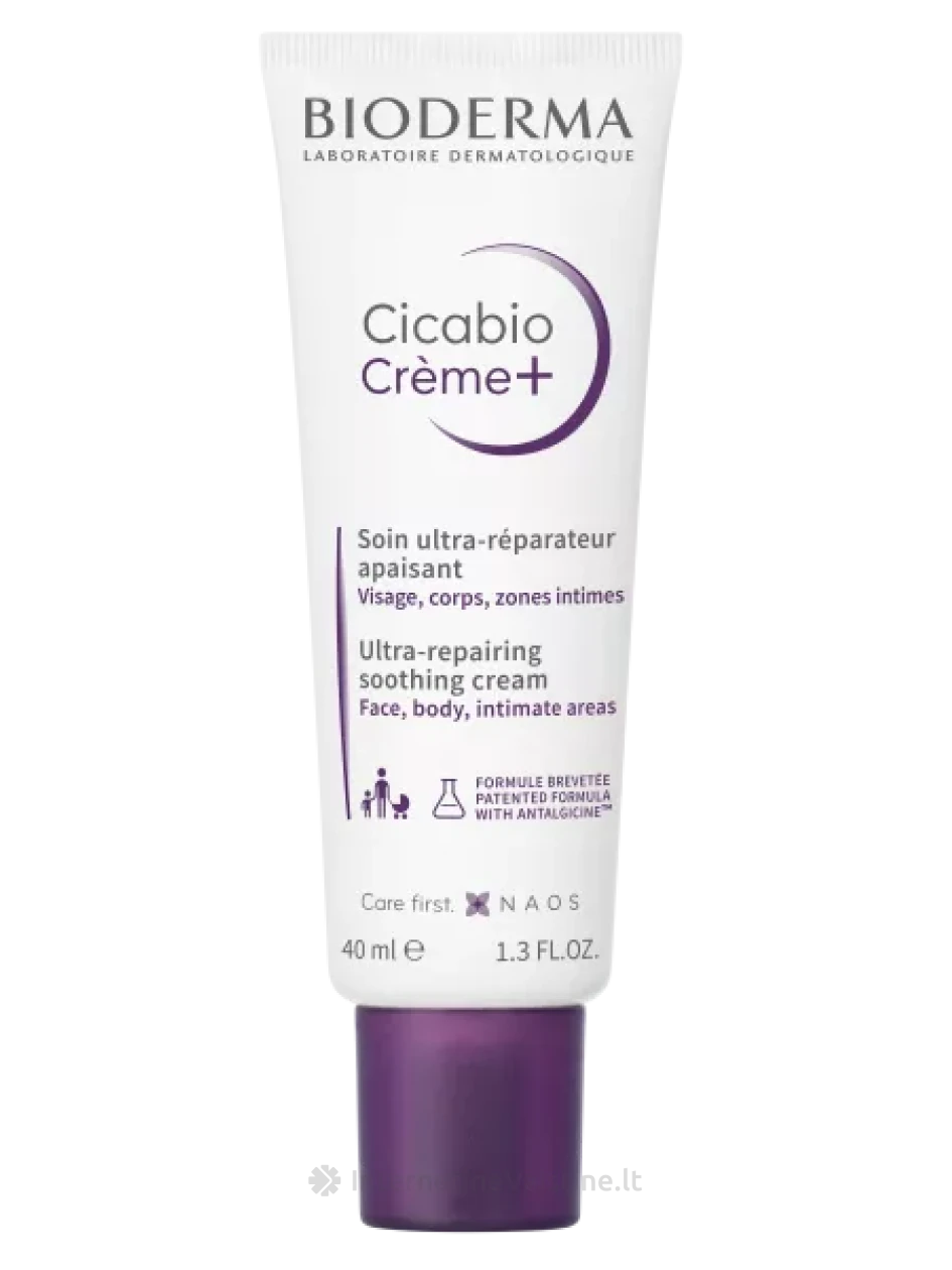 BIODERMA CICABIO CREME+ SPF50+ veido ir kūno kremas su aukšta apsauga nuo saulės , 40 ml, Vnt | internetinevaistine.lt