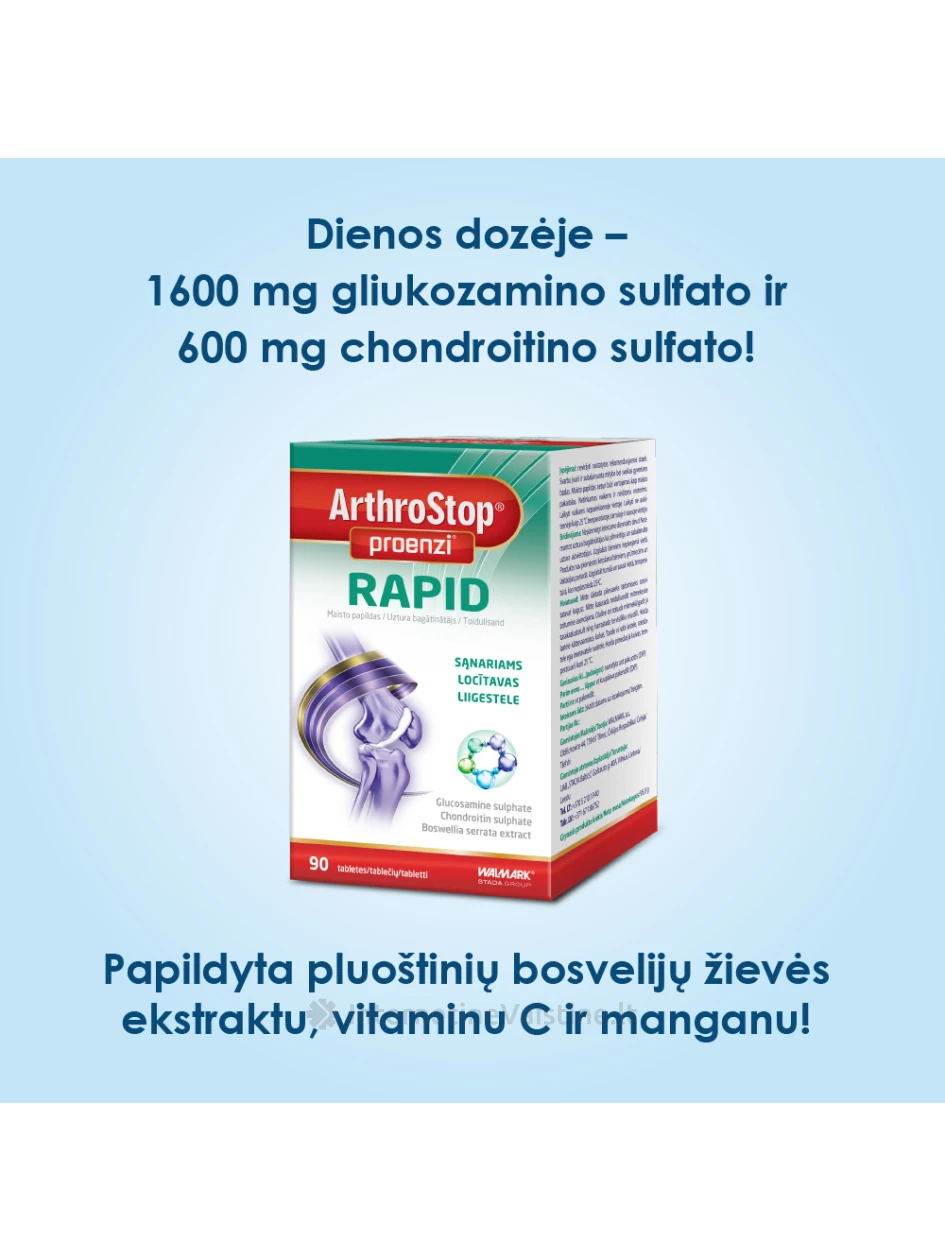 PROENZI Arthrostop Rapid tab. N90, 90 vnt. | internetinevaistine.lt