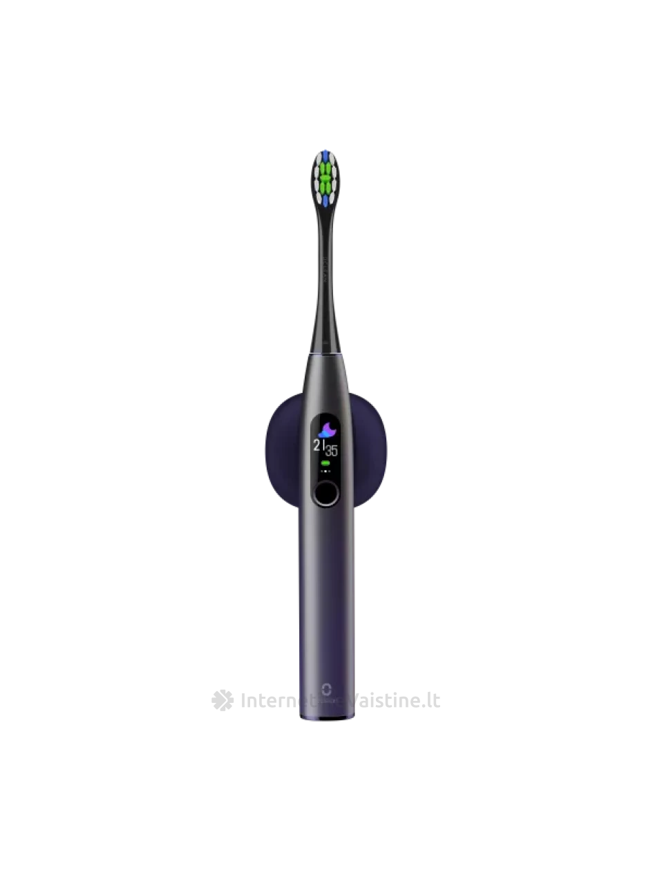 OCLEAN elektrinis dantų šepetėlis X PRO, violetinis, išmanusis N1, Vnt | internetinevaistine.lt