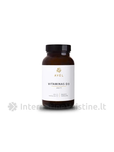 AVEL Vitaminas D3 4000TV, 120 kapsulių | internetinevaistine.lt
