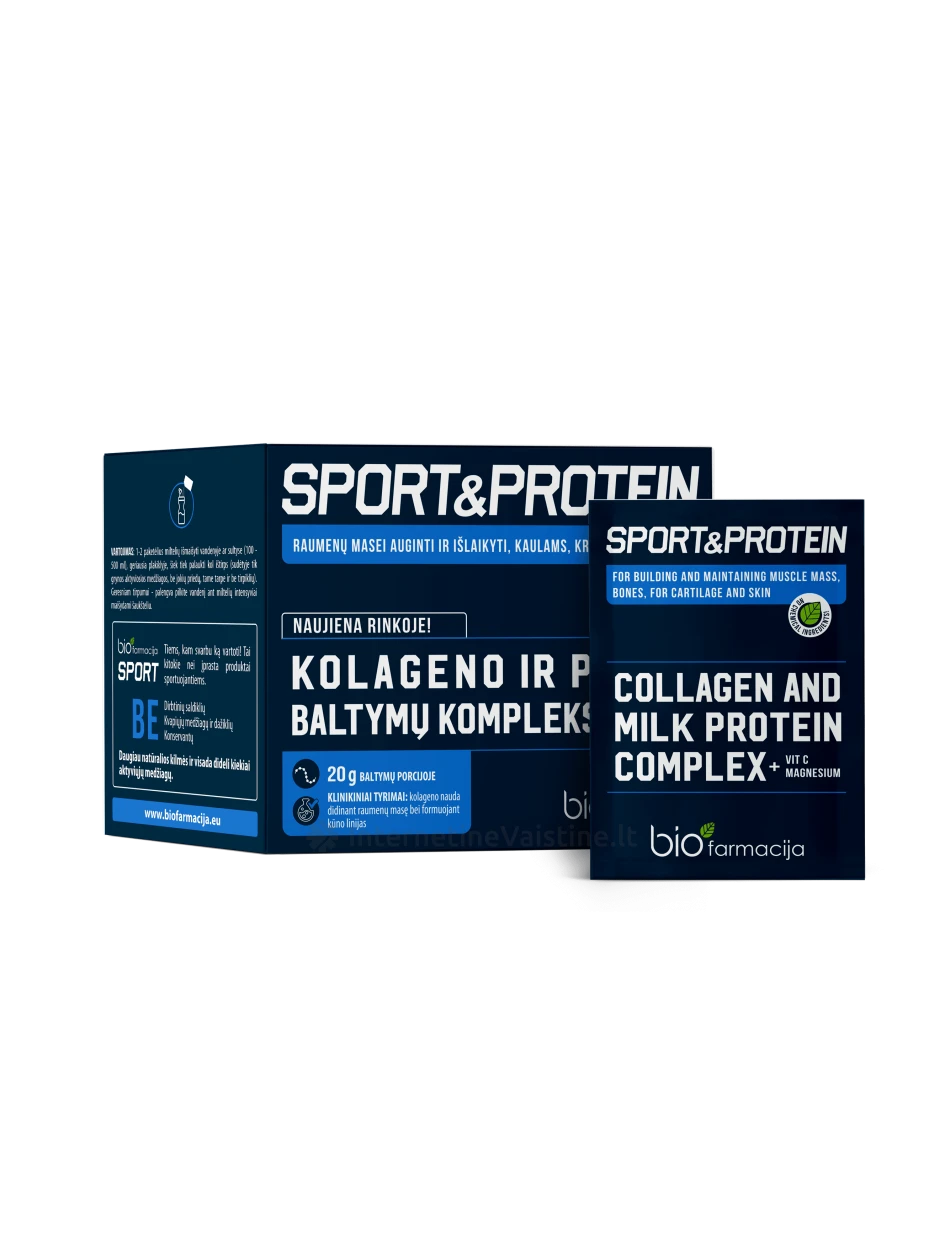 BIOFARMACIJA SPORT & PROTEIN milt. pak. N28 | internetinevaistine.lt
