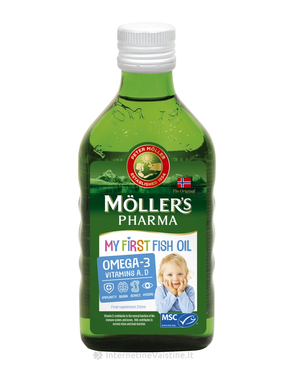 Möller’s Baby Mano Pirmieji žuvų taukai, 250ml | internetinevaistine.lt