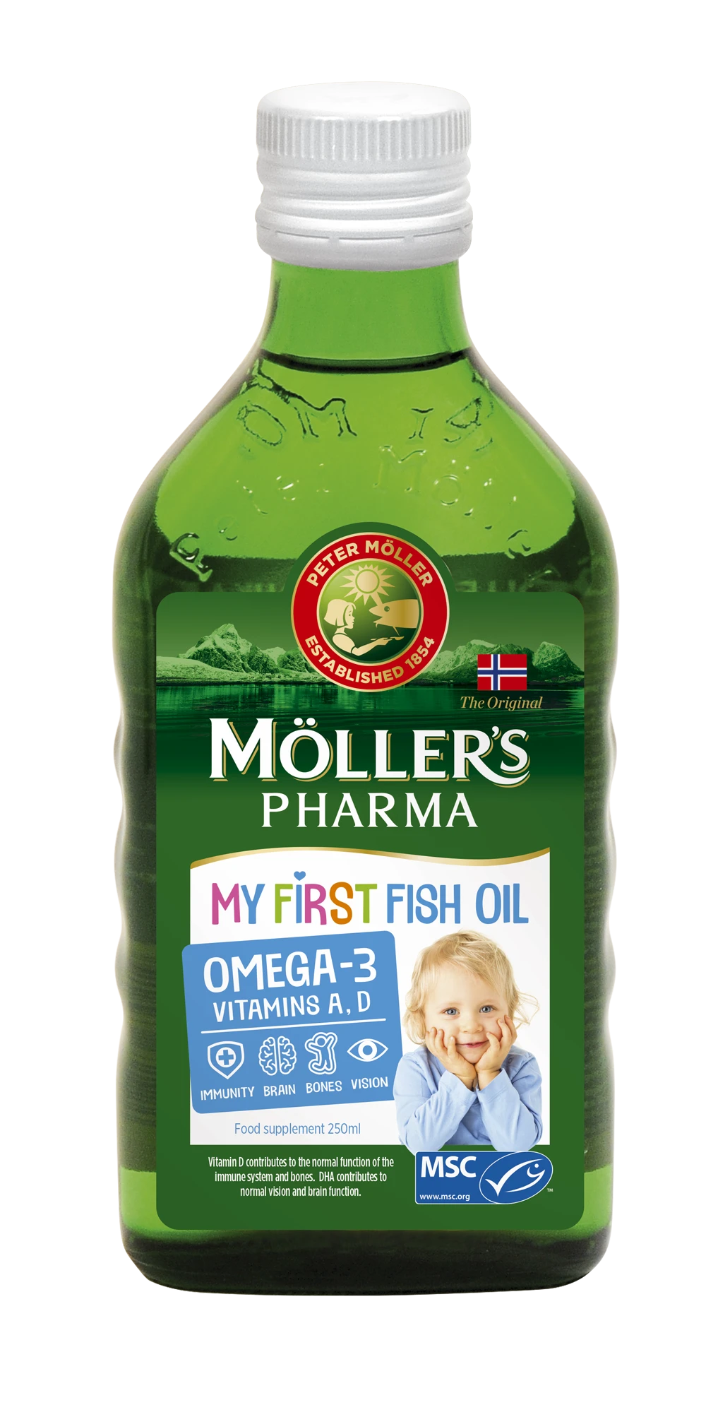MOLLER'S Baby Mano Pirmieji žuvų taukai, 250ml