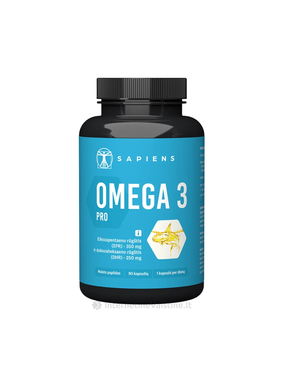 SAPIENS Omega 3 PRO kaps. N90 | internetinevaistine.lt