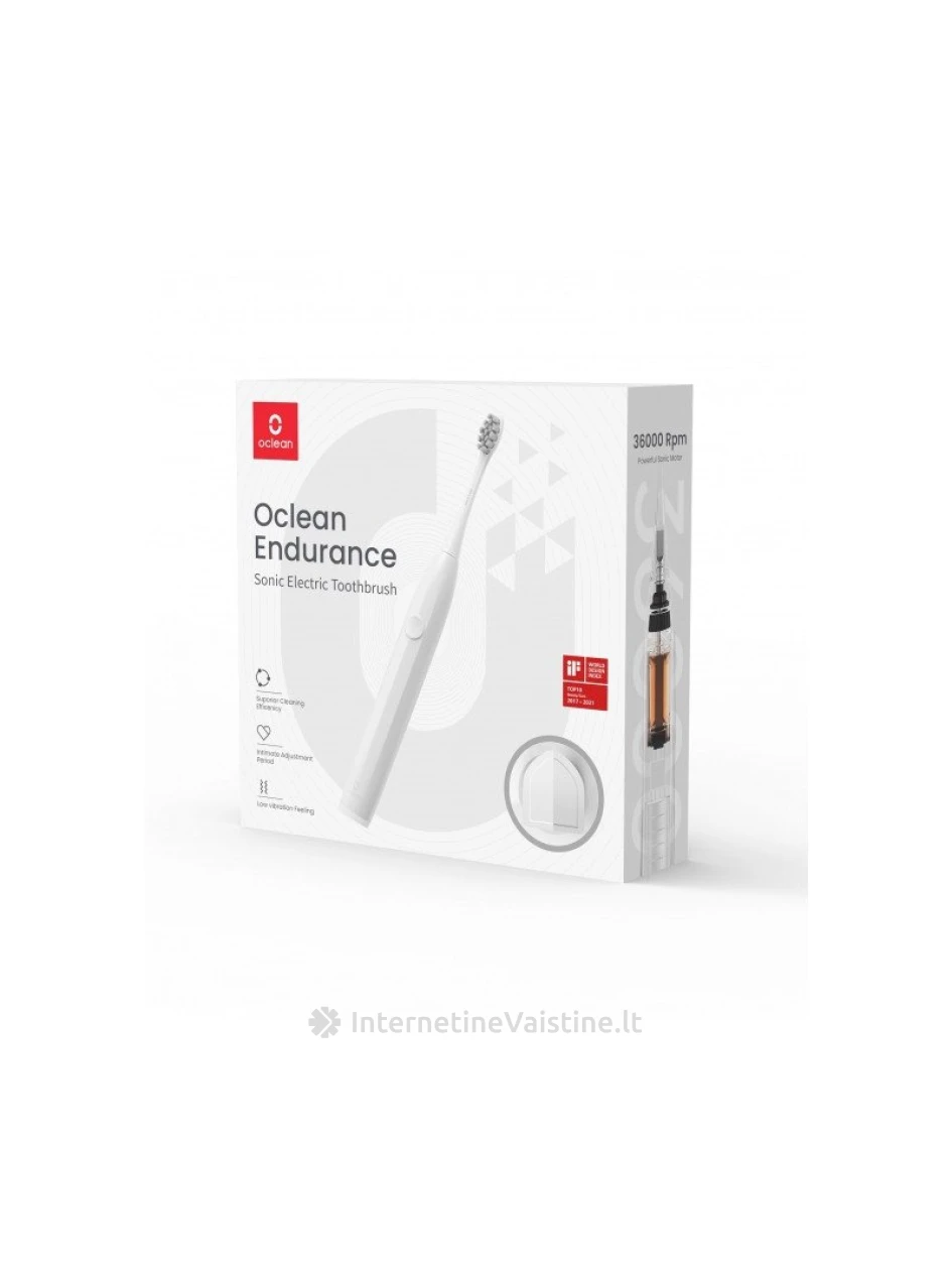 OCLEAN Endurance White elektrinis dantų šepetėlis N1, Vnt | internetinevaistine.lt
