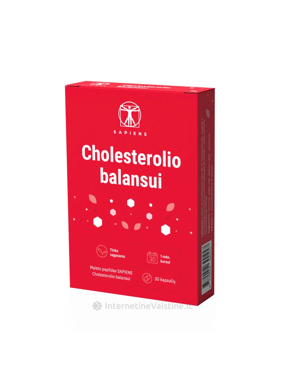 SAPIENS Cholesterolio balansui kaps. N30 | internetinevaistine.lt