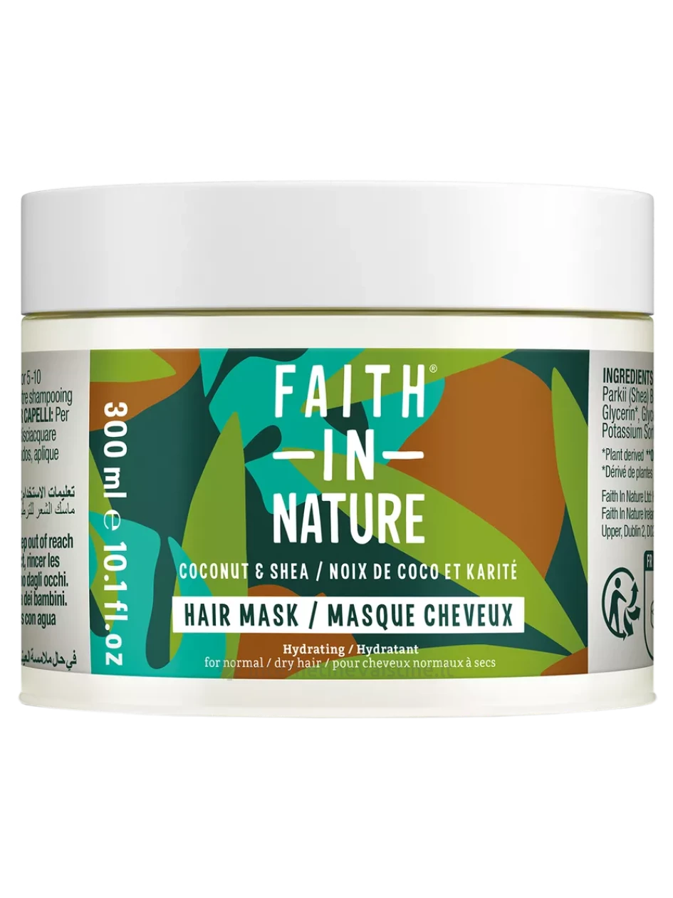 FAITH IN NATURE Coconut & Shea drėkinamoji plaukų kaukė, 300 ml, Vnt | internetinevaistine.lt