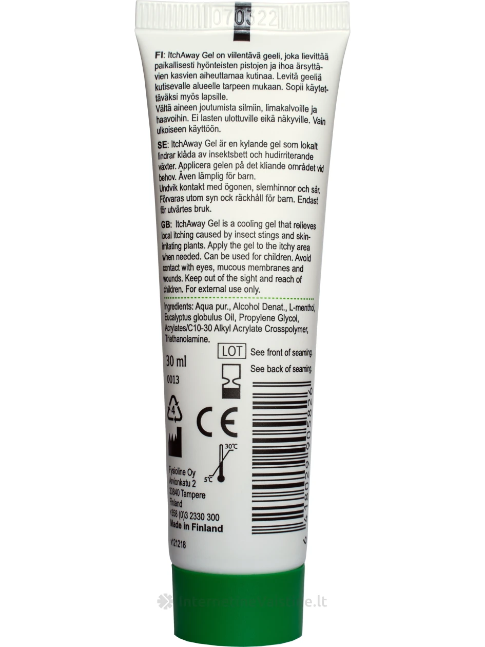ItchAway Gel - gelis mažinantis niežulį, 30ml | internetinevaistine.lt