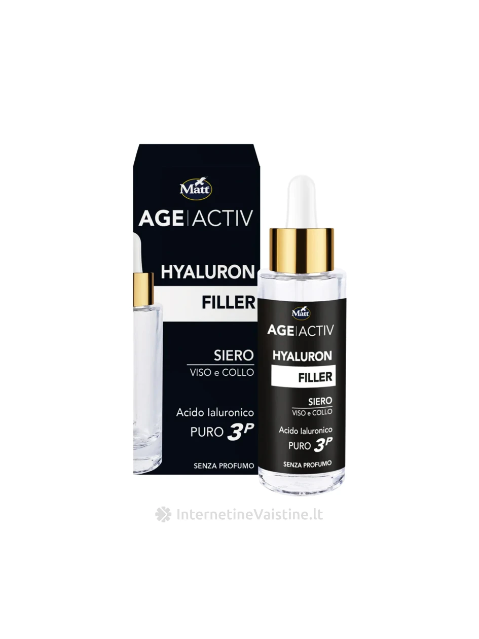 MATT Hyaluron Filler serumas veidui ir dekolte, 30 ml | internetinevaistine.lt