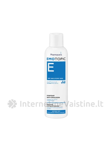 PHARMACERIS E,EMOTOPIC 400ml kasdienė vonios emulsija, N1 | internetinevaistine.lt