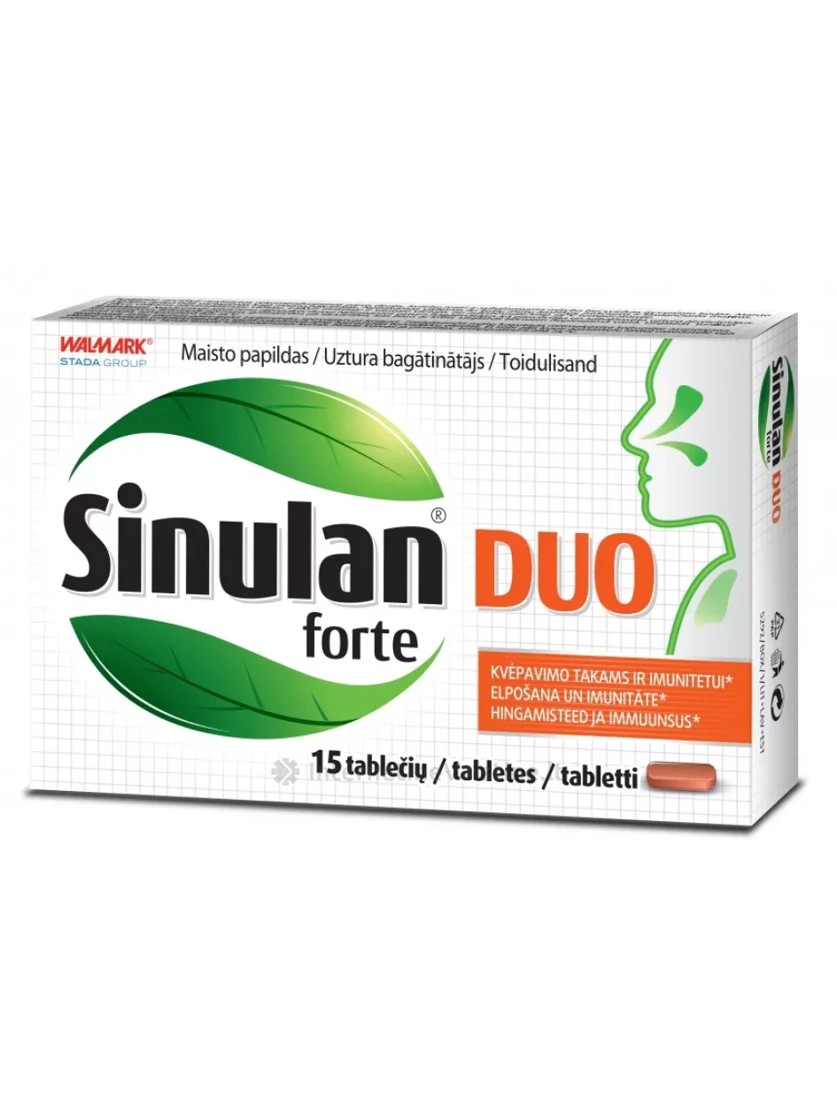 SINULAN maisto papildas FORTE DUO tab. N15 | internetinevaistine.lt