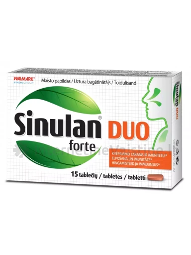 SINULAN maisto papildas FORTE DUO tab. N15 | internetinevaistine.lt