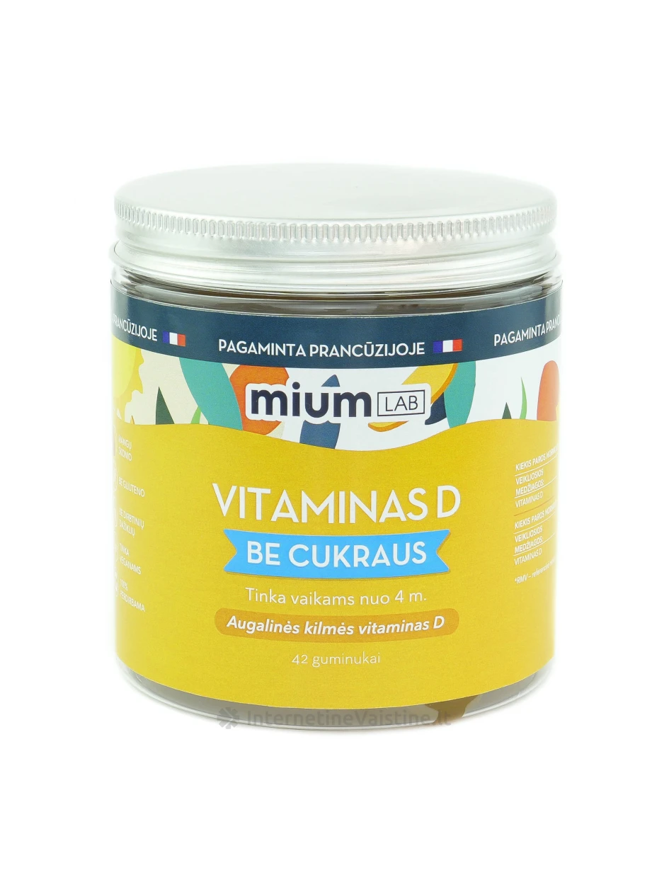 mium LAB VITAMINAS D guminukai N42 | internetinevaistine.lt