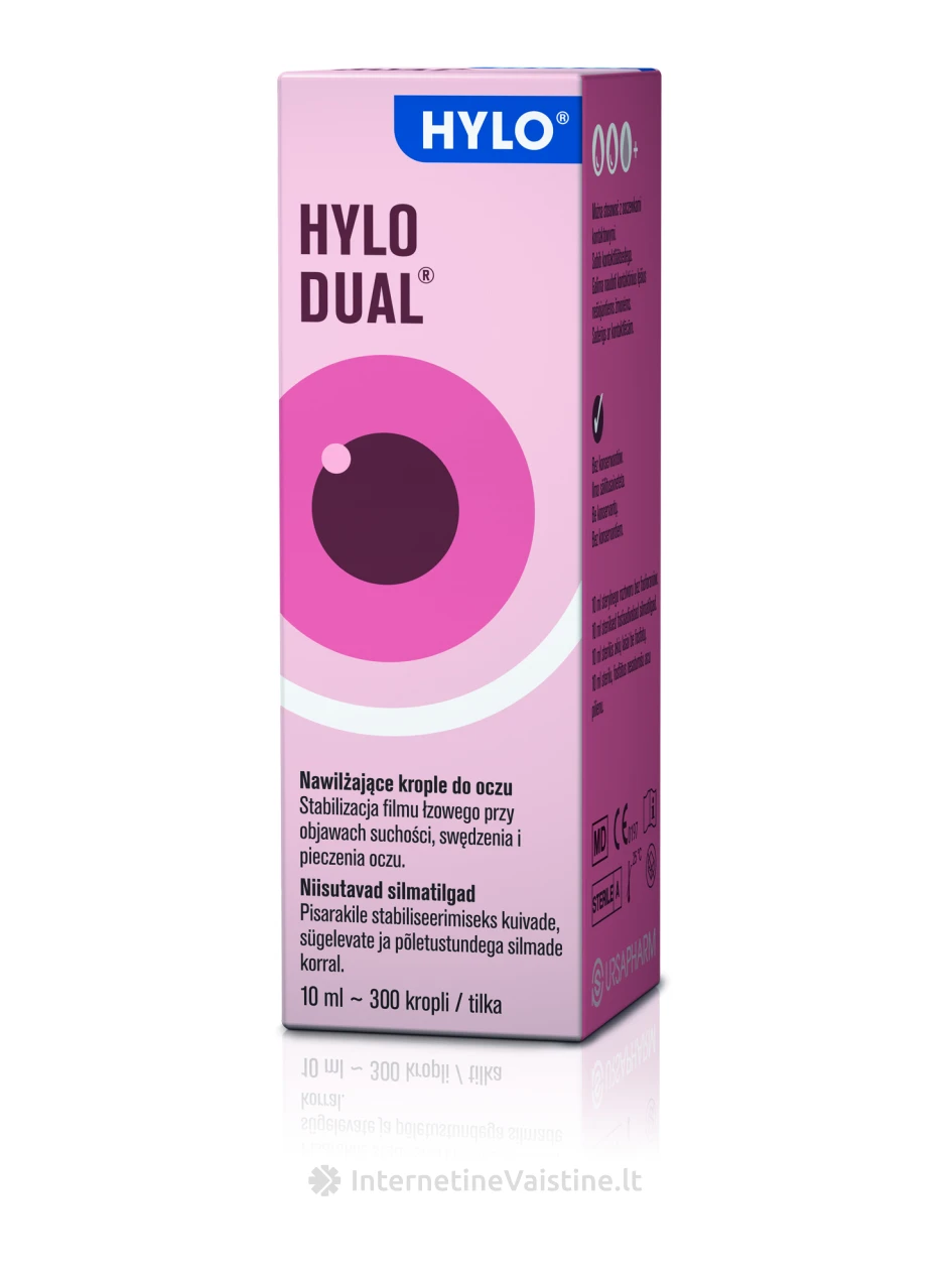 Hylo Dual akių lašai, 10 ml, 10 ml | internetinevaistine.lt