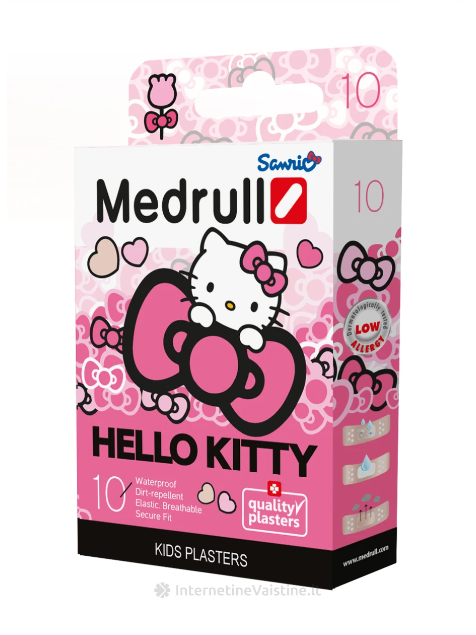 Pleistras "Hello Kitty" 10 vnt. Medrull (vaikiškas) | internetinevaistine.lt