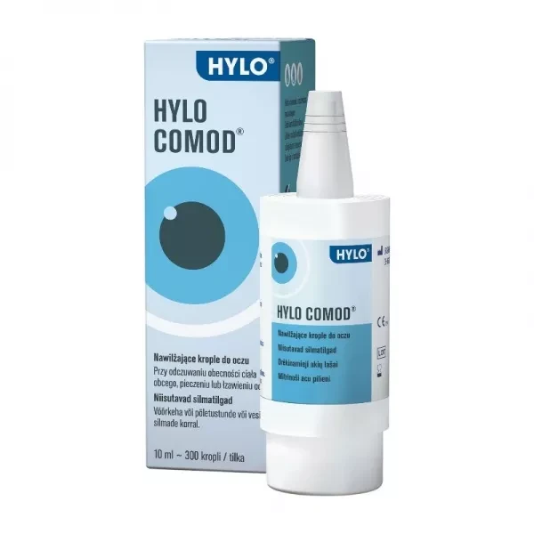 HYLO COMOD drėkinamieji akių lašai, 10 ml