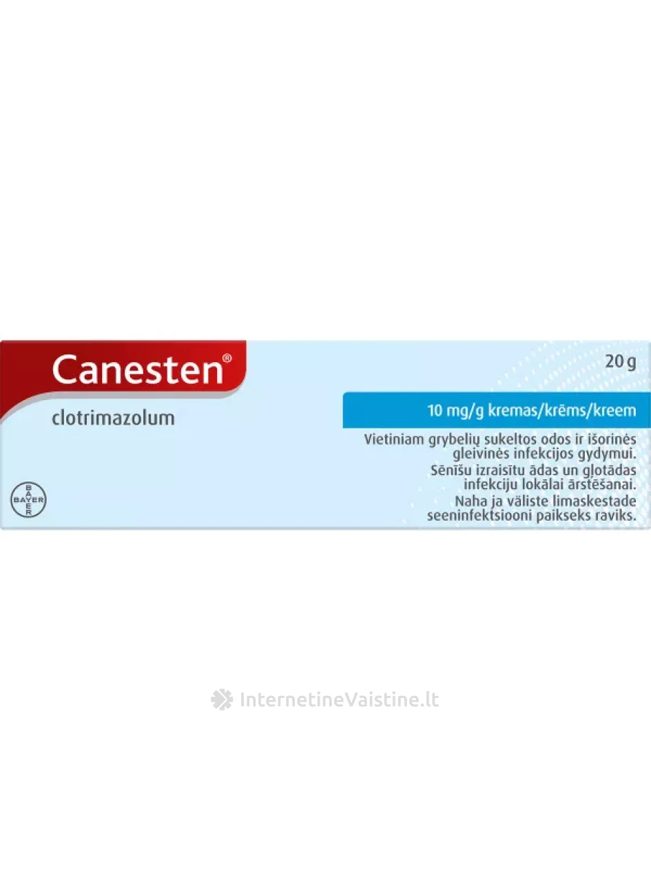 CANESTEN 10 mg/g kremas 20 g | internetinevaistine.lt
