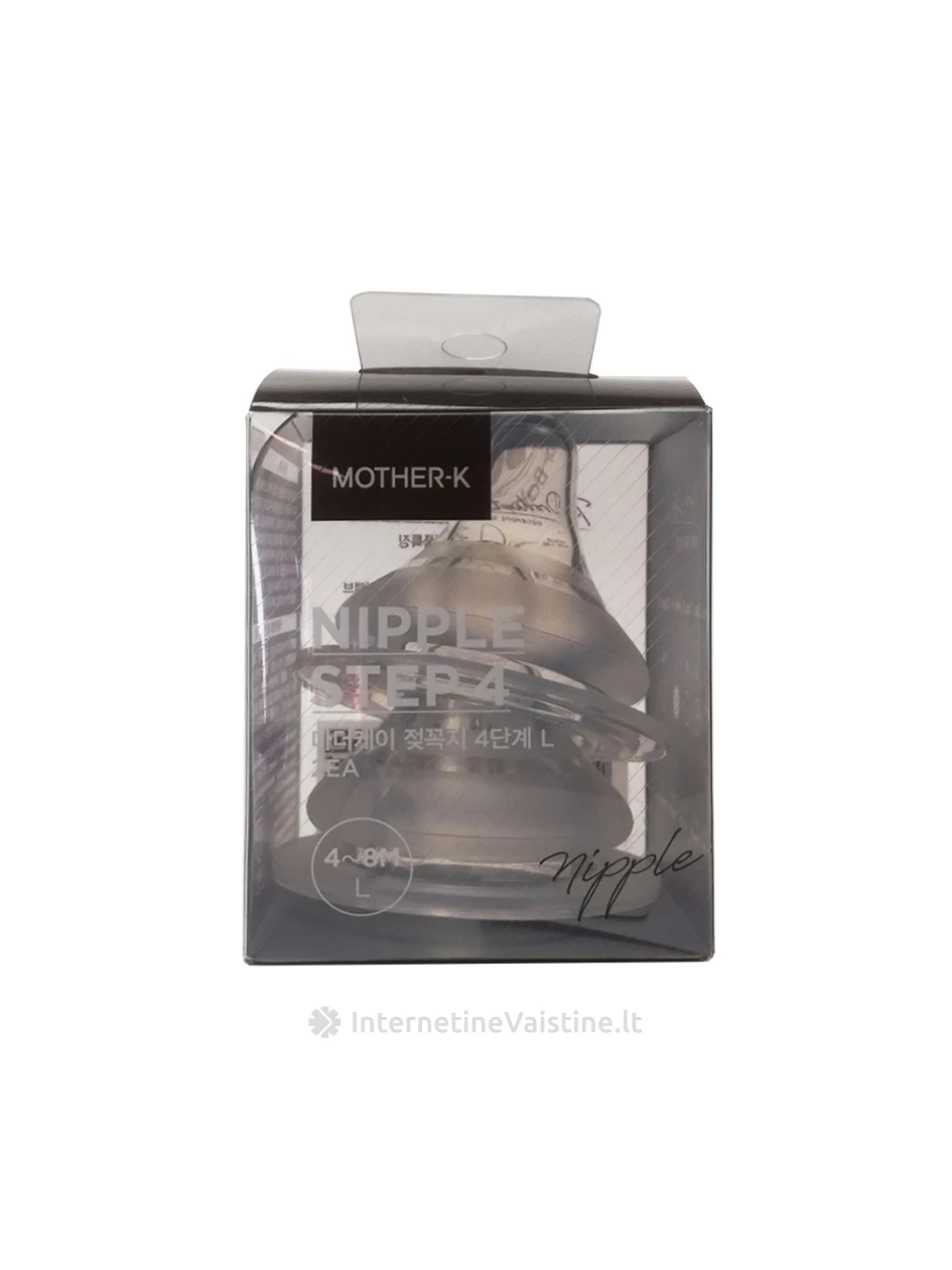 MOTHER-K žindukai PPSU Basic/Greito paruošimo buteliukams (L/ 4-8mėn.), 2 vnt. | internetinevaistine.lt