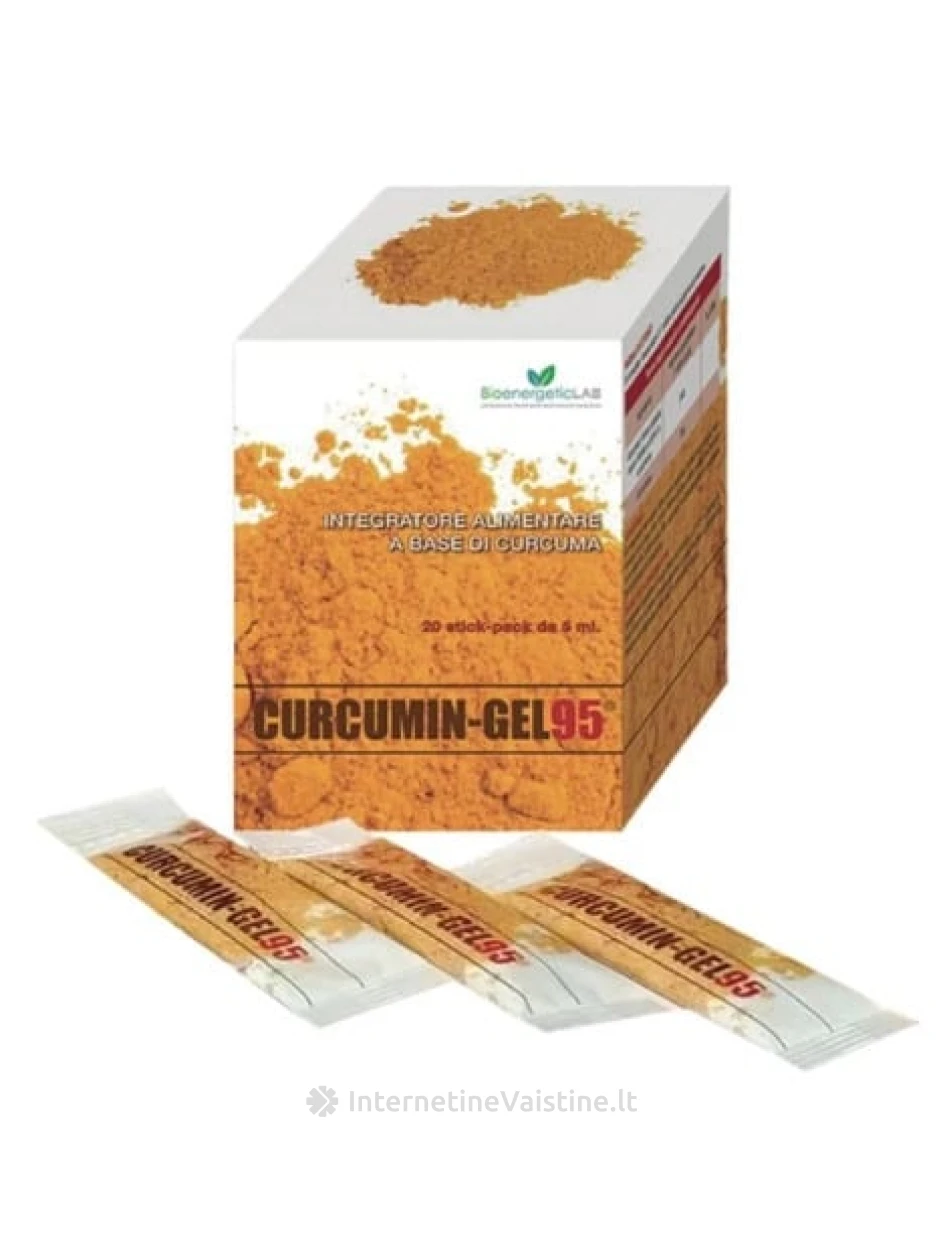 CURCUMIN GEL 95+ kurkumino kompl. koncentr. aviečių sk. N20 | internetinevaistine.lt