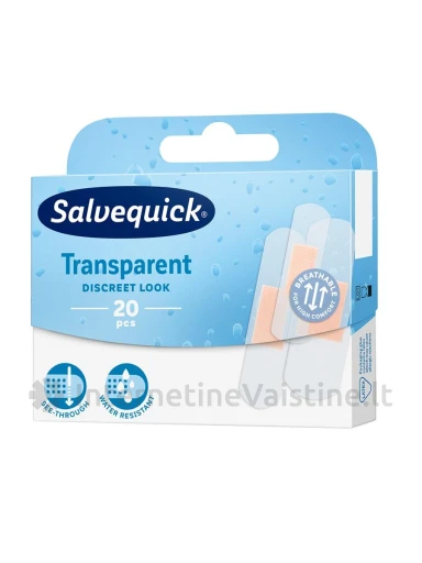 SALVEQUICK Transparent Mix pleistrai N20 | internetinevaistine.lt