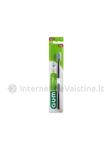 G.U.M.® (4110 juoda) Sonic Daily šepetėlio pakeičiama galvutė N2, N1 | internetinevaistine.lt