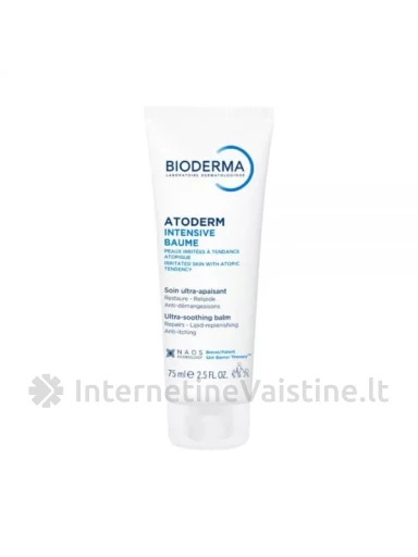 BIODERMA kūno kremas ATODERM INTENSIVE BAUME, 75 ml | internetinevaistine.lt
