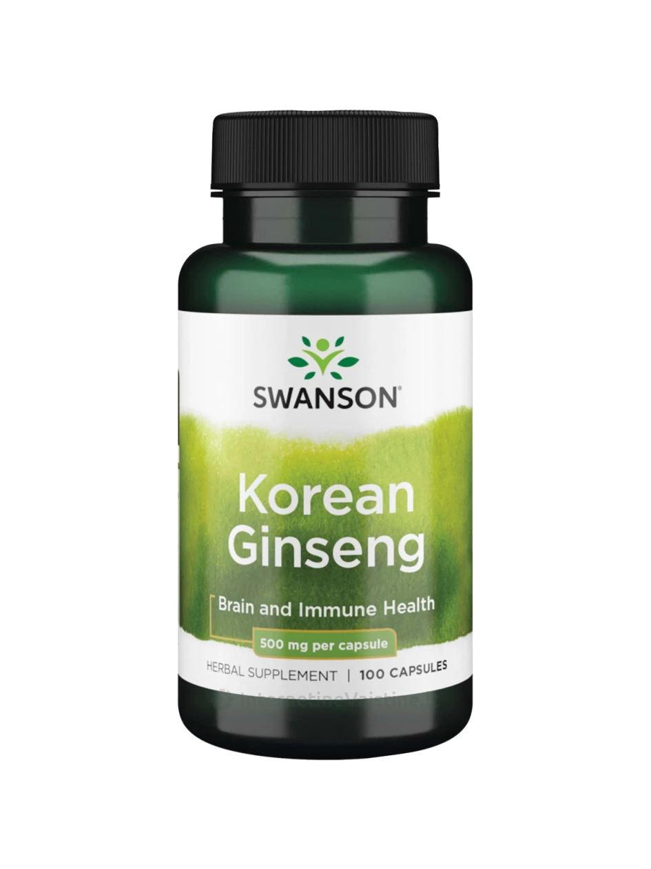 SWANSON, Ženšenis 500MG, 100 kapsulių, N1 | internetinevaistine.lt