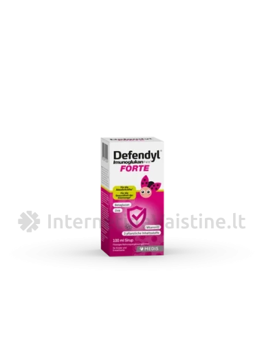 DEFENDYL-IMUNOGLUKAN P4H FORTE JUNIOR, serbentų skonio, nuo 3 m., 100 m, 100 ml | internetinevaistine.lt
