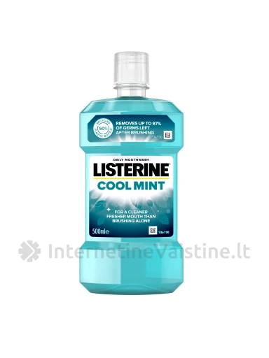 LISTERINE Coolmint burnos skalavimo skystis, 500 ml, 500ml | internetinevaistine.lt