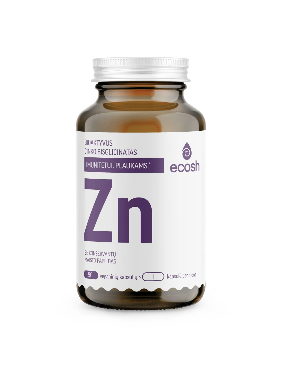 ECOSH bioaktyvus Cinkas, 90 kapsulių | internetinevaistine.lt