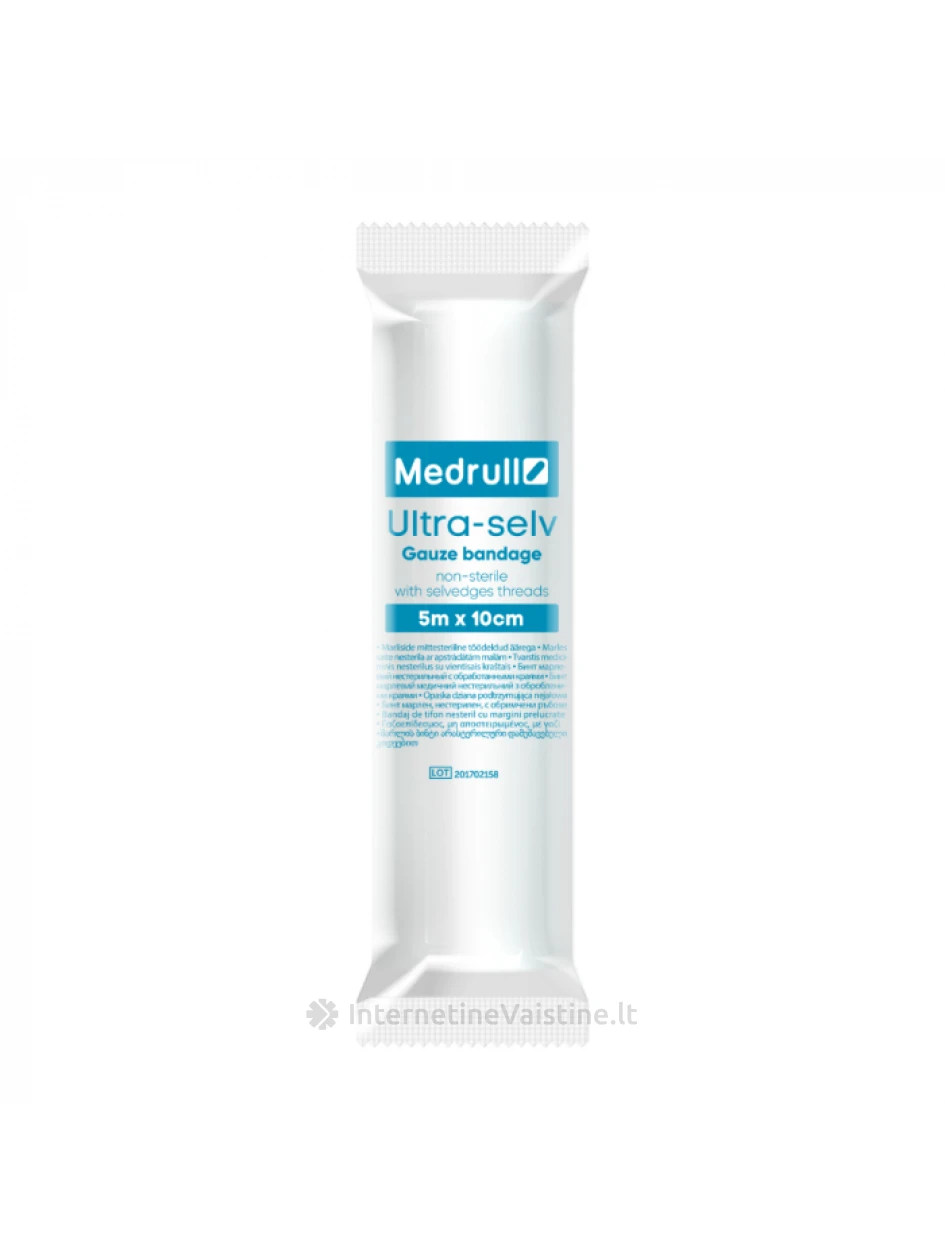 Tvarstis marlinis nesterilus su apdirbtais kraštais "Ultra-Selv" 7cm x 5m | internetinevaistine.lt