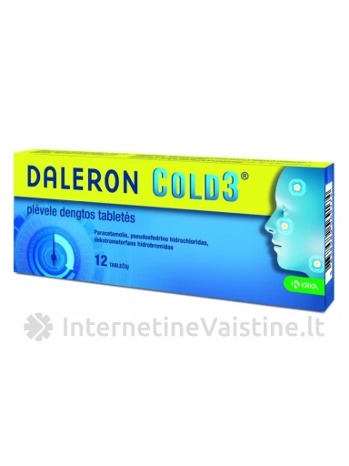 DALERON COLD 3 TAB. N12 | internetinevaistine.lt