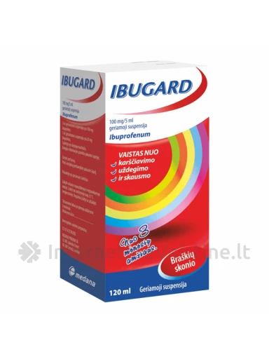 IBUGARD 100mg/ml ger. susp. 120 ml | internetinevaistine.lt