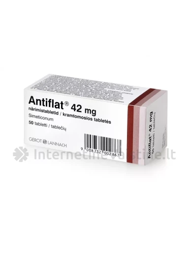 ANTIFLAT 42mg kramt. tab. N50 | internetinevaistine.lt