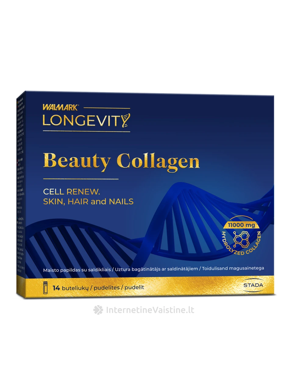 WALMARK LONGEVIT Beauty Collagen Shots, 14 buteliukų | internetinevaistine.lt