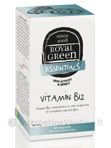 ROYAL GREEN Vitaminas B12 metilkobalaminas 250 µg N60 kaps. | internetinevaistine.lt