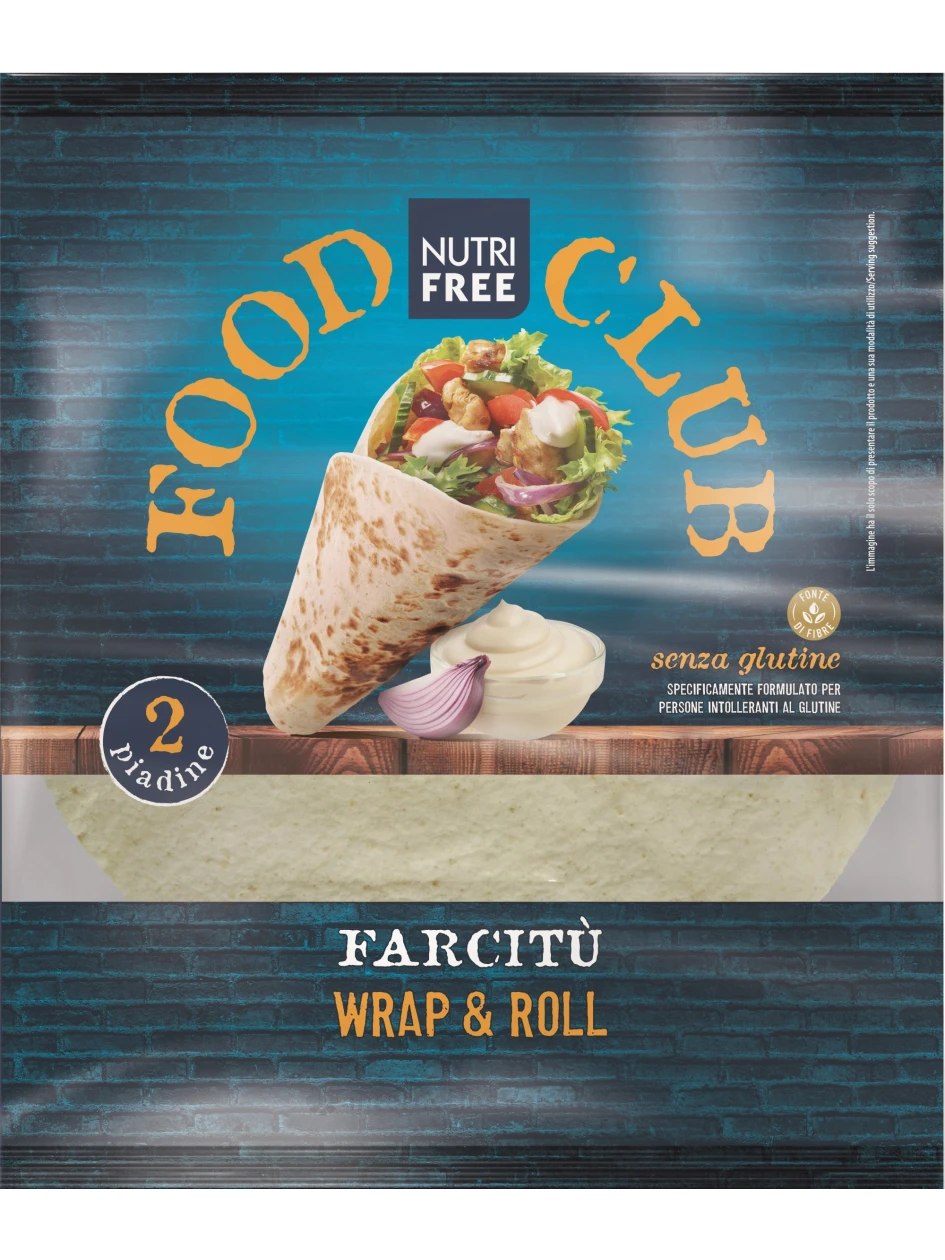 NUTRIFREE FARCITU - itališka duona piadina be glitimo, 120g (60gx2) | internetinevaistine.lt