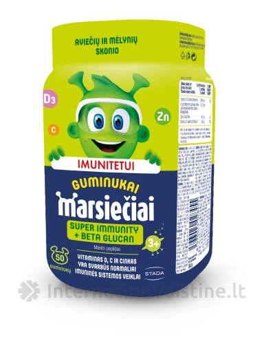 MARSIEČIAI maisto papildas SUPER IMMUNITY gum., N50 | internetinevaistine.lt