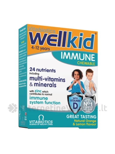 WELLKID IMMUNE KRAMT. TAB. N30, N30 | internetinevaistine.lt